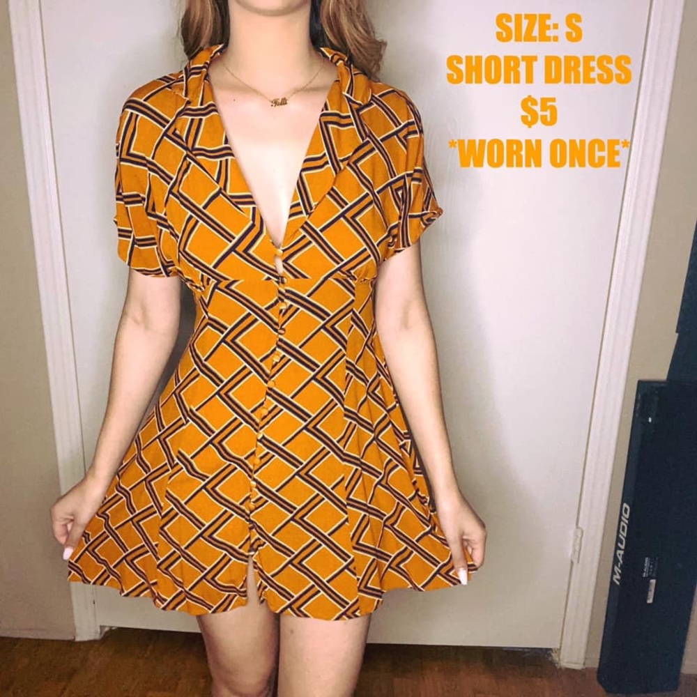 Orange Mini Dress